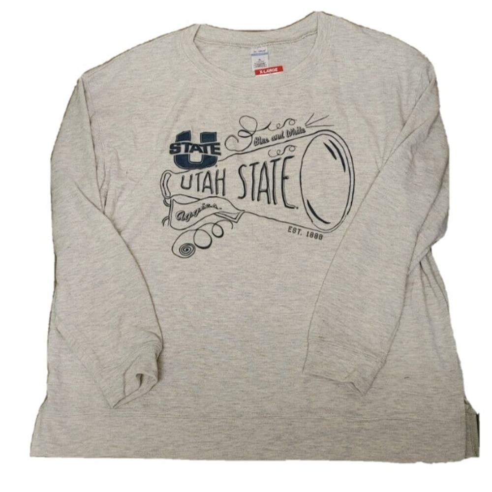 NWT Women's Grey LIV Casual Utah Utes Soft Sweater Top Size XL